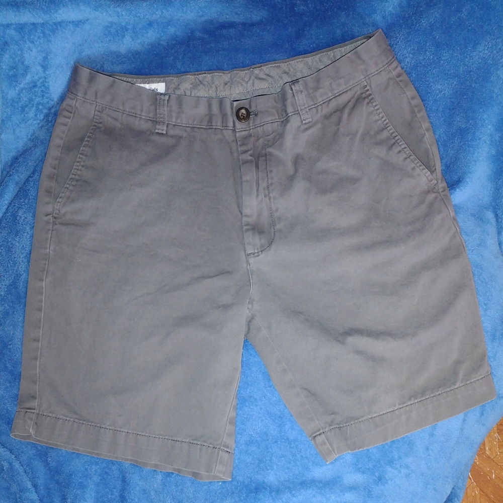 Classic Gray Men's Flat Front Shorts
